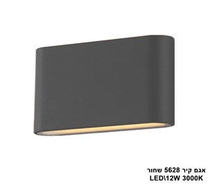 אגם קיר LED 10W 5628 שחור (23601)