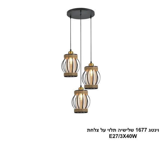 וינטג 1677 שלישיה תלוי על צלחת